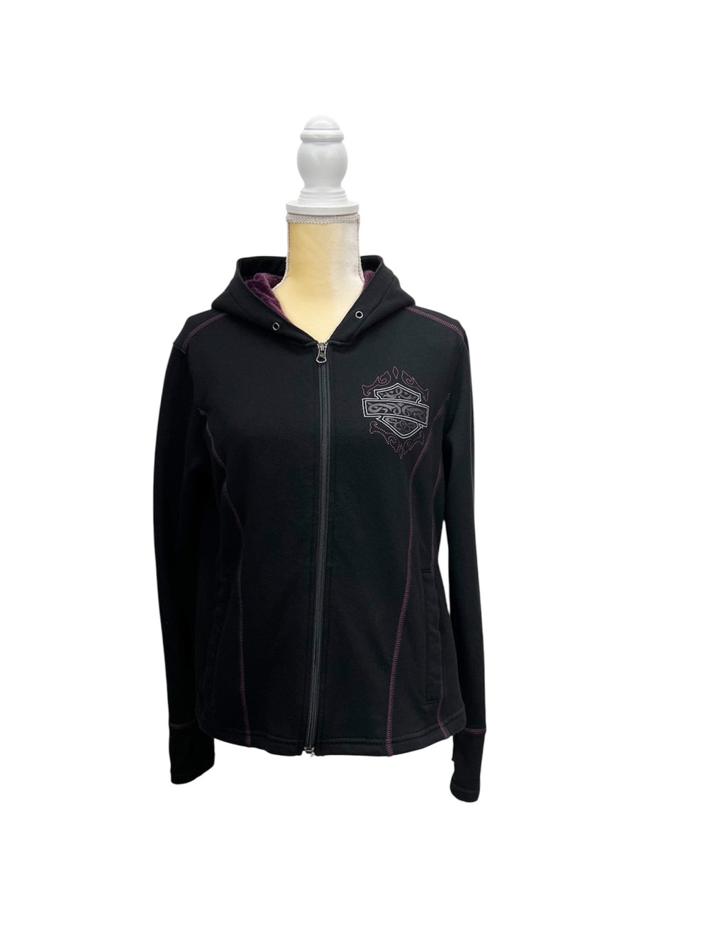 Harley-Davidson Women's Avangelina Sheepskin Leather 3-in1 Jacket Large Black - Picture 12 of 15
